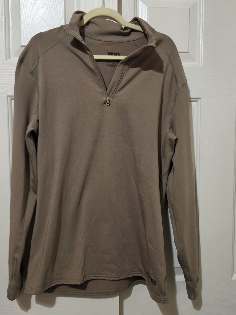 XGO Technical Apparel Acclimate Dry Long Sleeve 1/4 Zip Shirt Brown L Gorpcore